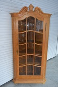 witryna narożna z drewna dębowego 