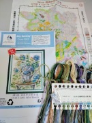 Zestaw haft krzyżykowy kwiaty w konewce