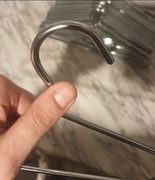 30 chromowanych wieszaków stal nierdzewna 5mm , 42 cm