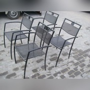 Ogrodowe Krzesło Metalowe Czarne krzesła 
