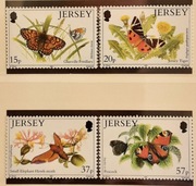 W. Brytania ( JERSEY) 1991  Mi 549-52 owady motyl  idealna seria 