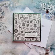 Kartka świąteczna Boże Narodzenie ręcznie robiona z wkładką i kopertą