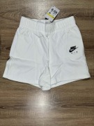 Spodenki Damskie Nike Air Fleece Białe Luźne Miękkie DM6470-100 S