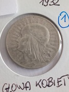 Moneta 5 zł Glowa kobiety z 1932 r. /1/