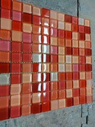 Mozaika szklana 30x30cm mix kolorów pomarańczowych rustic