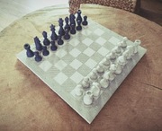 Betonowe szachy + warcaby - nowe