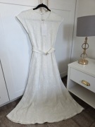 Nowa żakardowa długa sukienka Zara, S