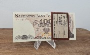 PACZKA BANKOWA 100 ZŁ LUDWIK WARYŃSKI ser. RY 375XXXX 100 sztuk OKAZJA