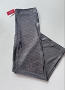 Cekiniaste Spodnie GUESS Margot XL Srebrne Wide Leg