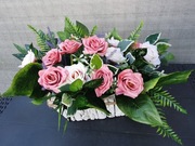 stroik na grób cmentarz taras balkon róże różyczki w doniczce 47