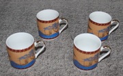 Yamasen zestaw 4 porcelanowych filiżanek pozłacanych 24 k złotem
