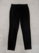 Czarne eleganckie welurowe spodnie legginsy Nina Leonard 36 jak nowe