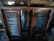 Okna brązowe rozwierno uchylne dzielone 