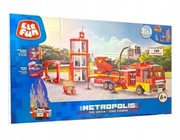 KLOCKI KONSTRUKCYJNE ELEFUN DUŻY ZESTAW STRAŻ POŻARNA 709 ELE 3W1