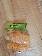 Perły mrożone przeźroczyste pomarańczoww