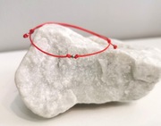 Bransoletka szczęścia czerwona ochronna talizman stal nierdzewna regulowana