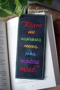 zakladka do książki z indywidualnym napisem