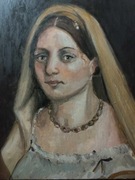 Olej na płótnie Na wzór obrazu Rafaela Santiego. 