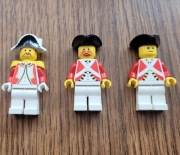 LEGO piraci - 3 ludziki - admirał pi074 oficer pi065 - BDB/DB