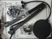 Statyw mikrofonowy z koszykiem, pop filtr, filtr, uchwyt, ramię, studyjny