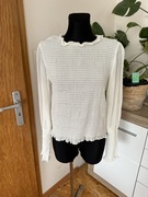 Line of Oslo 40 L kremowa bluzka marszczona 100% wiskoza