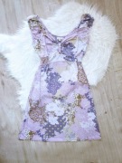 sukienka, rozm. M, vintage, pastelowa, y2k, aesthetic, 90s, kolorowa