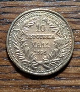 moneta 10 Marek złoto Niemcy Nowa Gwinea 1895 rok - ładna kopia