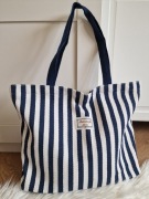 Duża torebka damska torba plażowa w paski