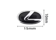 Naklejka LEXUS czarny Emblemat Kluczyk Pilot Logo 15mm x 10mm znaczek jajko