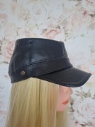 Czapka konfederatka skórzana unisex rozm.56