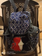 Jeansowy plecak damski Koty