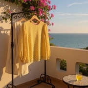 Pastelowa bluzka Minimum z bufkami, r. 38