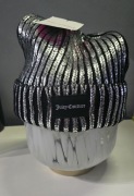 Czapka ciepła zimowa ocieplana damska srebrna Juicy Couture