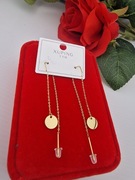 Śliczne kolczyki złote Stal chirurgiczna 316L 