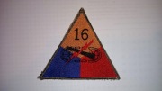Naszywka 16 dywizji pancernej US Army ww2 Armadillo