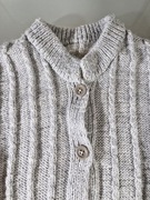 Ciepły Miły Sweterek Rozpinany Szary Małe Warkocze Rozmiar M