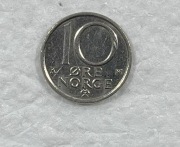Moneta 10 ORE NORGE NORWEGIA 1989