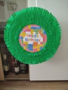 Piniata z motywem klocki lego zielona 