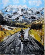 Obraz malowany ręcznie akrylami na płótnie 50 na 40 cm