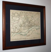 Plan Warszawy - SDUK 1844 rok, oryginał w ramie