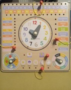 Kalendarz edukacyjny drewno Eco Tous zegar