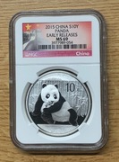 2015 Chiny 10 Yuan Panda. NGC MS 69