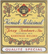 Etykieta na alkohol, KONIAK MEDICINAL, Kamienica-Bielsko, Jenkner