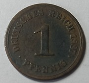 MONETA  1  PFENNING  NIEMCY 1887 A. (202)