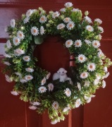 Wianek na drzwi Stokrotki Stroik wiosenny, prezent