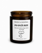 Świeca Sojowa ,,Po dyżurze" ,knot drewniany, prezent