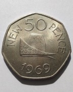 GUERNSEY 50 New Pence 1969 MENNICZA