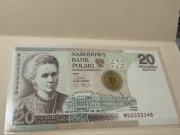Banknot kolekcjonerski 20 zł – Maria Skłodowska-Curie | Numer 33348 | NBP