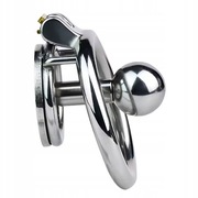 Stalowa klatka na penisa Pas Cnoty INVERTED PLUG Cage + Pasek oring 50mm
