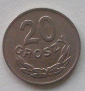 PRL, 20 groszy 1949 miedzionikiel, st.1-